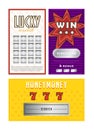 Collection of different lottery tickets