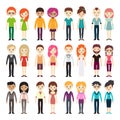 Collection of different men and women Royalty Free Stock Photo