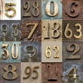 Numbers in metal as a background Royalty Free Stock Photo