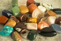 Collection of Semi Precious Gem Stones Royalty Free Stock Photo