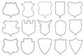 Collection of different shields illustration Royalty Free Stock Photo