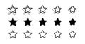 collection of different star shape icon element