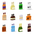 Collection of different types of beverages