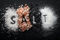 Collection of different types of salt Royalty Free Stock Photo