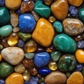 Semi precious gemstones of different colors