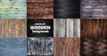 Collection of different wooden backgrounds Royalty Free Stock Photo