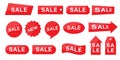 Collection of discount tags. Sale banners horizontal and vertical design. Template for website, poster, banner, flyer. Special Royalty Free Stock Photo