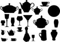 Collection of dishware Royalty Free Stock Photo