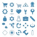 Collection of diverse icons representing various objects and activities isolated on transparent background Royalty Free Stock Photo