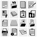 Document icons , paper and file icon set Royalty Free Stock Photo