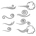 Collection of doodle wind illustration vector handrawn style Royalty Free Stock Photo