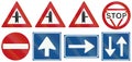 Collection of Dutch regulatory road signs Royalty Free Stock Photo