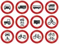 Collection of Dutch regulatory road signs