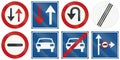 Collection of Dutch regulatory road signs Royalty Free Stock Photo