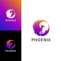 Awesome Phoenix Vector Design Template with Circle Concept