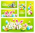 Collection of Easter banners or headers