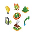 collection of eco friendly icons. Vector illustration decorative background design Royalty Free Stock Photo