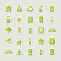 collection of eco icons. Vector illustration decorative background design Royalty Free Stock Photo