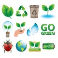 collection of eco icons. Vector illustration decorative design Royalty Free Stock Photo