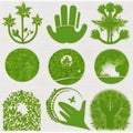 collection of ecological symbols and signs Royalty Free Stock Photo
