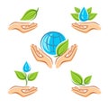 Collection ecology icons. Ecology icons set. Vector