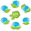 Collection ecology icons. Ecology icons set. Vector