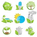 Collection ecology icons. Vector