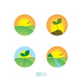 Collection of ecology and nature logos.