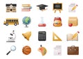 A collection of education icons illustration.. Vector illustration decorative design