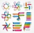 Collection Education Infographics template. Infographics for business presentations or information banner