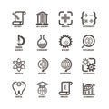 collection of educational subject icons. Vector illustration decorative design Royalty Free Stock Photo