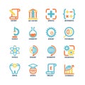 collection of educational subject icons. Vector illustration decorative design Royalty Free Stock Photo