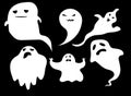 Flying halloween ghosts