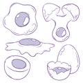 Set of Egg Doodle Royalty Free Stock Photo