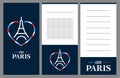 Collection of Eiffel Tower cards Royalty Free Stock Photo