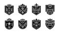 Vector Heraldic Emblems and Badges Set Royalty Free Stock Photo