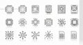 Collection of electronic microchip icons reflecting futuristic technology and digital design Royalty Free Stock Photo