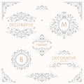 Collection of elegant decorative elements