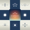 Collection of elegant ornament elements, symbols.