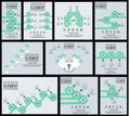Collection of element for infographic template gemetric figure overlapping circles Royalty Free Stock Photo