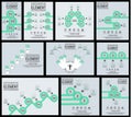 Collection of element for infographic template gemetric figure overlapping circles