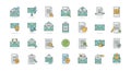 A collection of 28 email-related icons Royalty Free Stock Photo