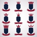 Collection of empire design elements. Heraldic royal coronet ill