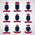 Collection of empire design elements. Heraldic royal coronet ill