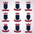 Collection of empire design elements. Heraldic royal coronet