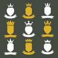 Collection of empire design elements. Heraldic