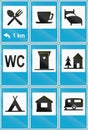 Collection of Estonian road signs Royalty Free Stock Photo