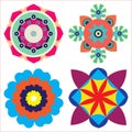 Collection of ethnic round patterns, mandal. Elements for design, vector