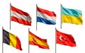 Collection of european flags