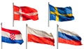 Collection of european flags